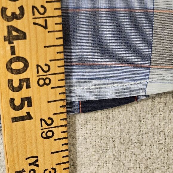 Tony Hawk Short Sleeve Collar Button Shirt Skater 80s 90s Blue Plaid Large - Picture 7 of 9